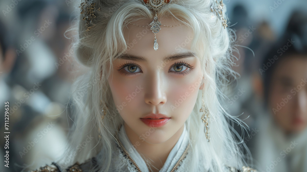 fantasy female portrait, historical television drama character