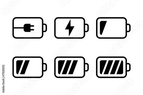 Battery Icon Pack vector design illustration