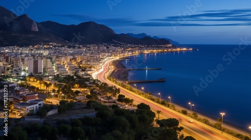 Albir town: a scenic resort city on the mediterranean coast of spain photo