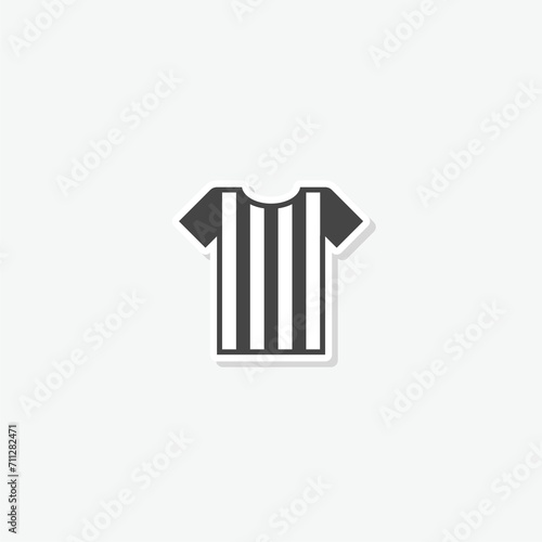 Football or soccer jerseys icon sticker isolated on gray background