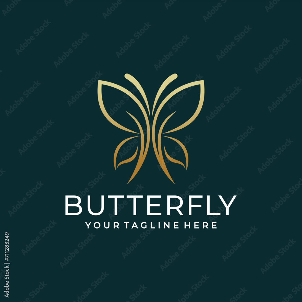 Butterfly logo icon design template 