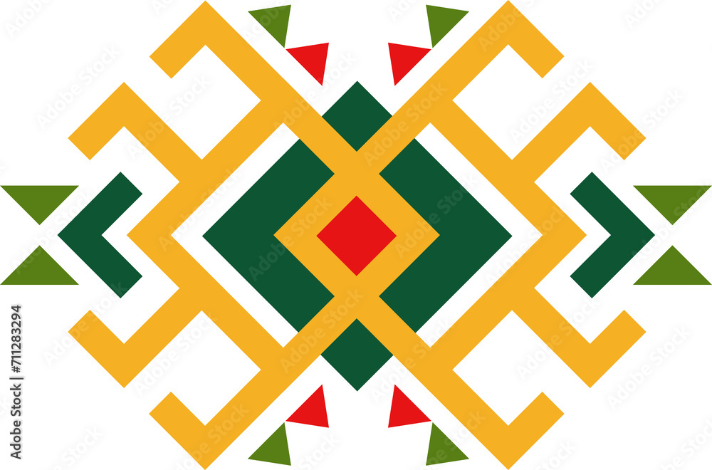 Obraz premium Mexican tribal pattern, aztec style ornament