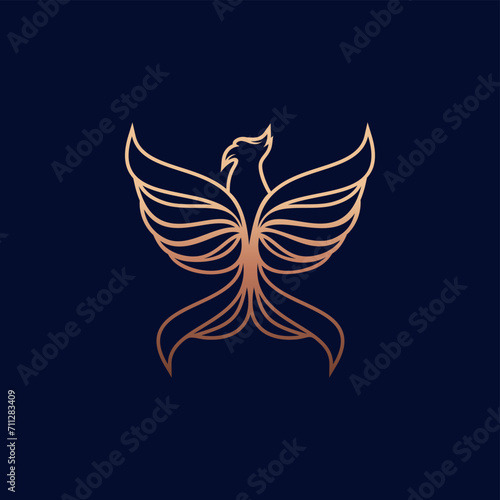 Phoenix logo eagle and bird logo symbol vector logo template