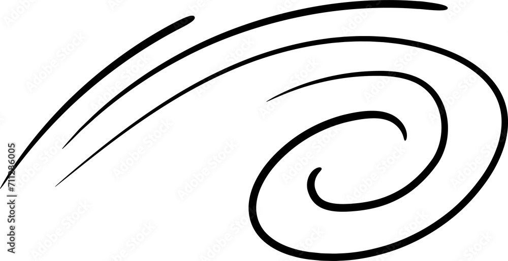 Blowing wind effect, air motion doodle line Blowing wind effect, air motion doodle line