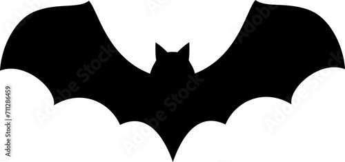Fototapeta Naklejka Na Ścianę i Meble -  Halloween bat with spread wings silhouette