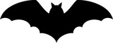 Bat silhouette, black Halloween bird