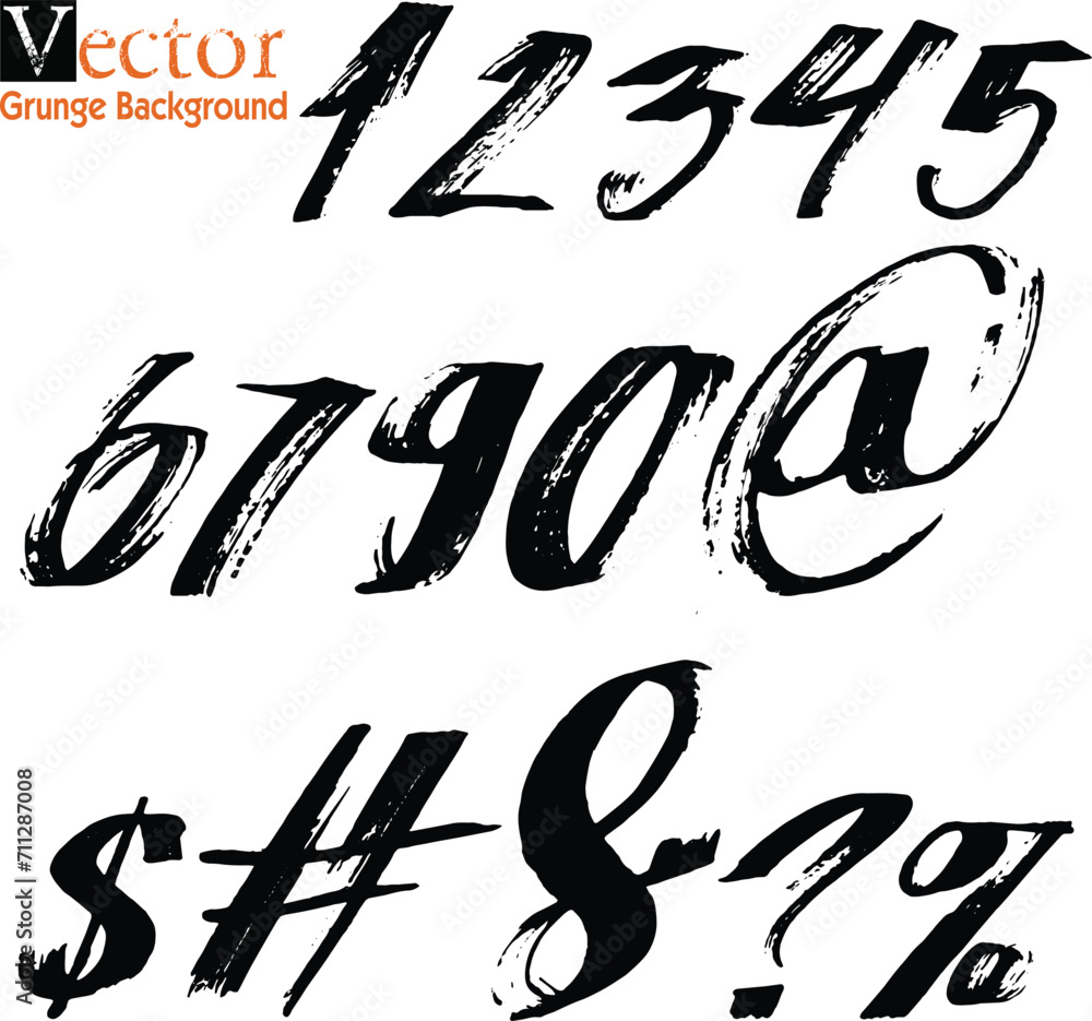 set number black and white, vector hand paint set number. Vector hand paint number 1,2,3,4,5,6,7,8,9,10. Hand drawn letter with dry brush. set number black and white, vector hand paint set number. Vector hand paint number 1,2,3,4,5,6,7,8,9,10. Hand drawn letter with dry brush.