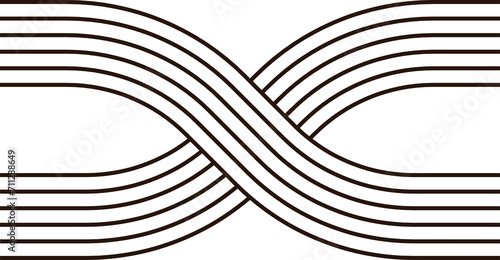 Lines weaving and crossing, zen pattern figure