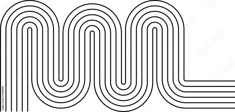 Geometric stripy zen shape, minimalist art Geometric stripy zen shape, minimalist art