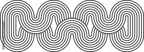 Wavy or curvy stripy zen shape, modern element photo
