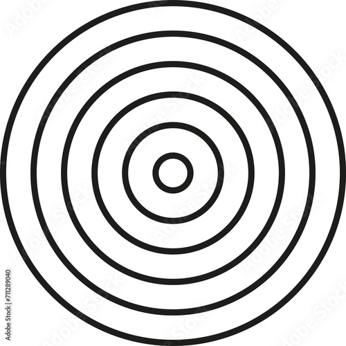 Concentric circle, stripy zen shape