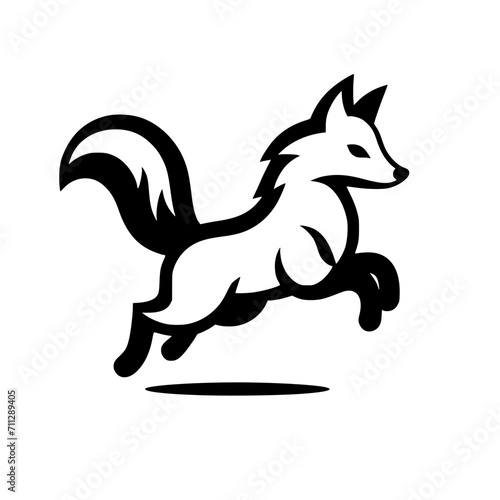 Vector Logo of a Playful Jumping Fox. Versatile Symbol of Energy and Craftsmanship for Logos, Branding, and Nature inspired Designs. High Quality Illustration, Isolated on a white Background.