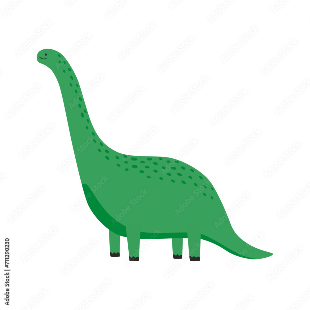 Vector a dinosaur brachiosaurus on white background