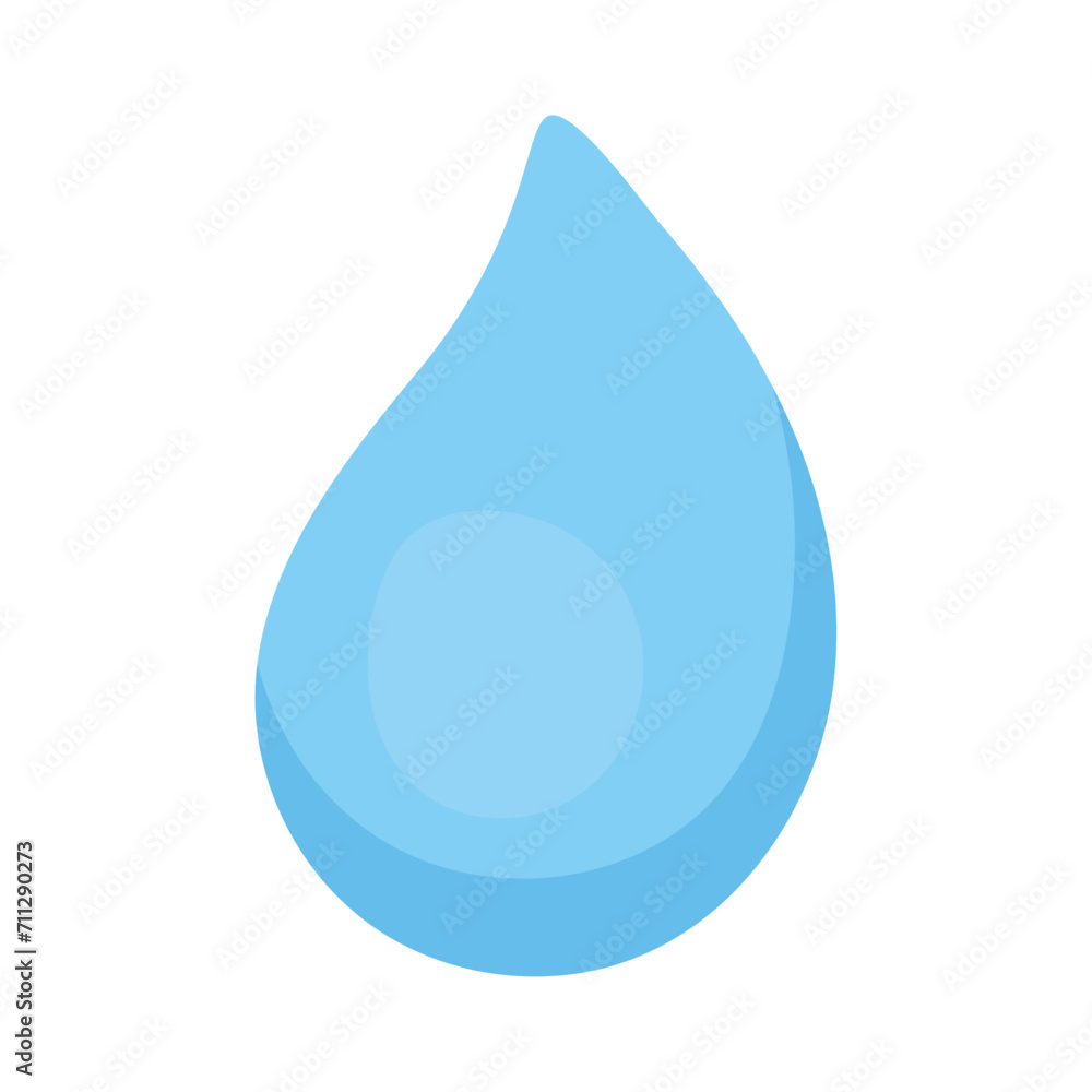 Vector blue water drop vector icon on white background Vector blue water drop vector icon on white background