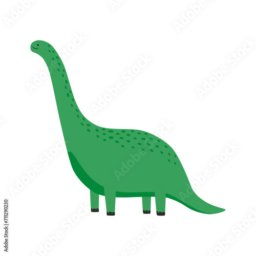 Vector a dinosaur brachiosaurus on white background