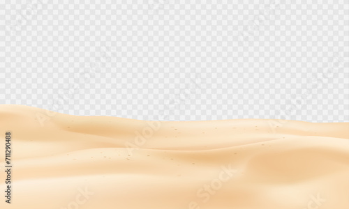 Vector realistic beach coastline sand surface