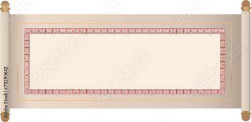 Oriental paper scroll vector