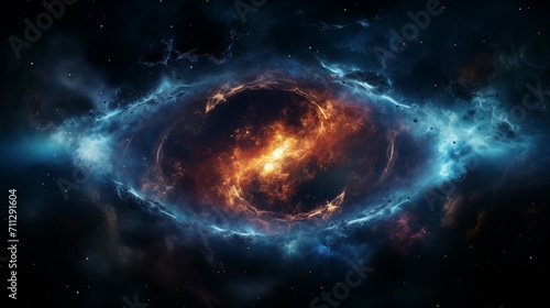 Cosmic Nebula with Vibrant Colors in Deep Space