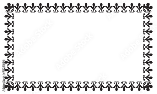 Vector elegant ornamental frame on white background