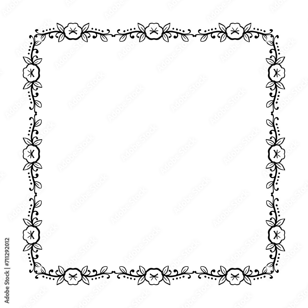 Vector elegant ornamental frame on white background Vector elegant ornamental frame on white background