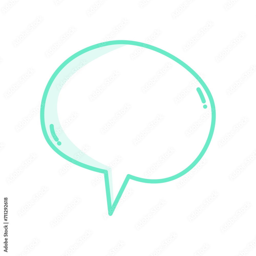 Vector hand drawn speech bubble on white background Vector hand drawn speech bubble on white background