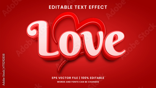 Love romance 3d editable text effect