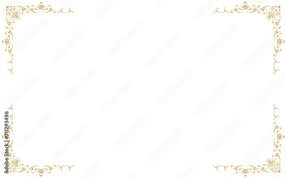 Obraz premium 金のエレガント装飾フレーム