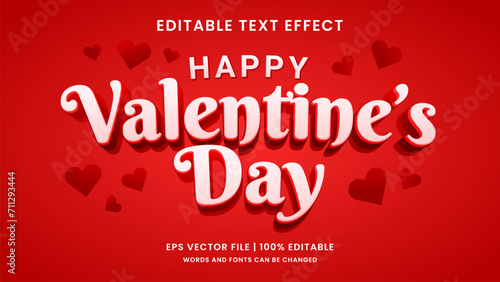 Happy valentine's day 3d editable text effect