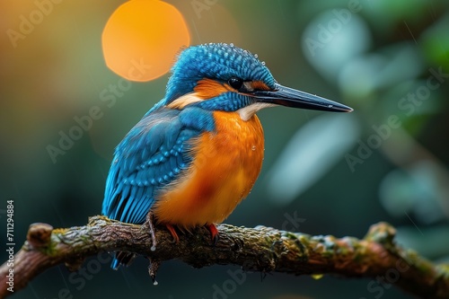 Vibrant Kingfisher Perched on a Branch