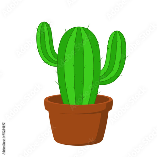 cactus in a pot vector design