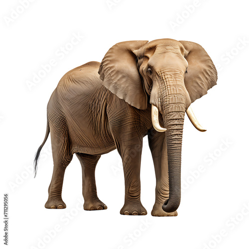 African elephant on transparent background PNG