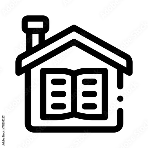 homeschooling line icon