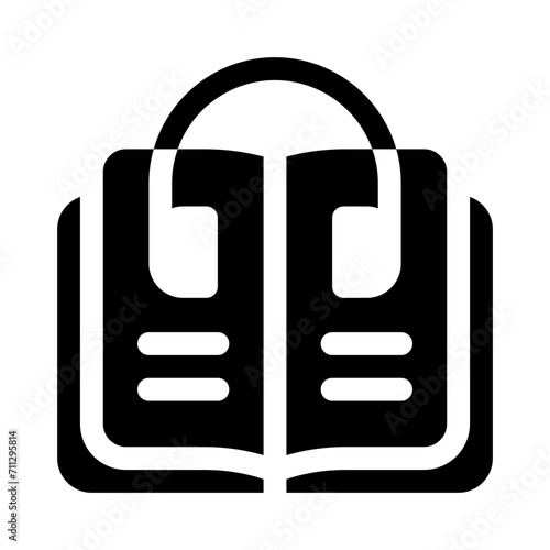 audio book glyph icon