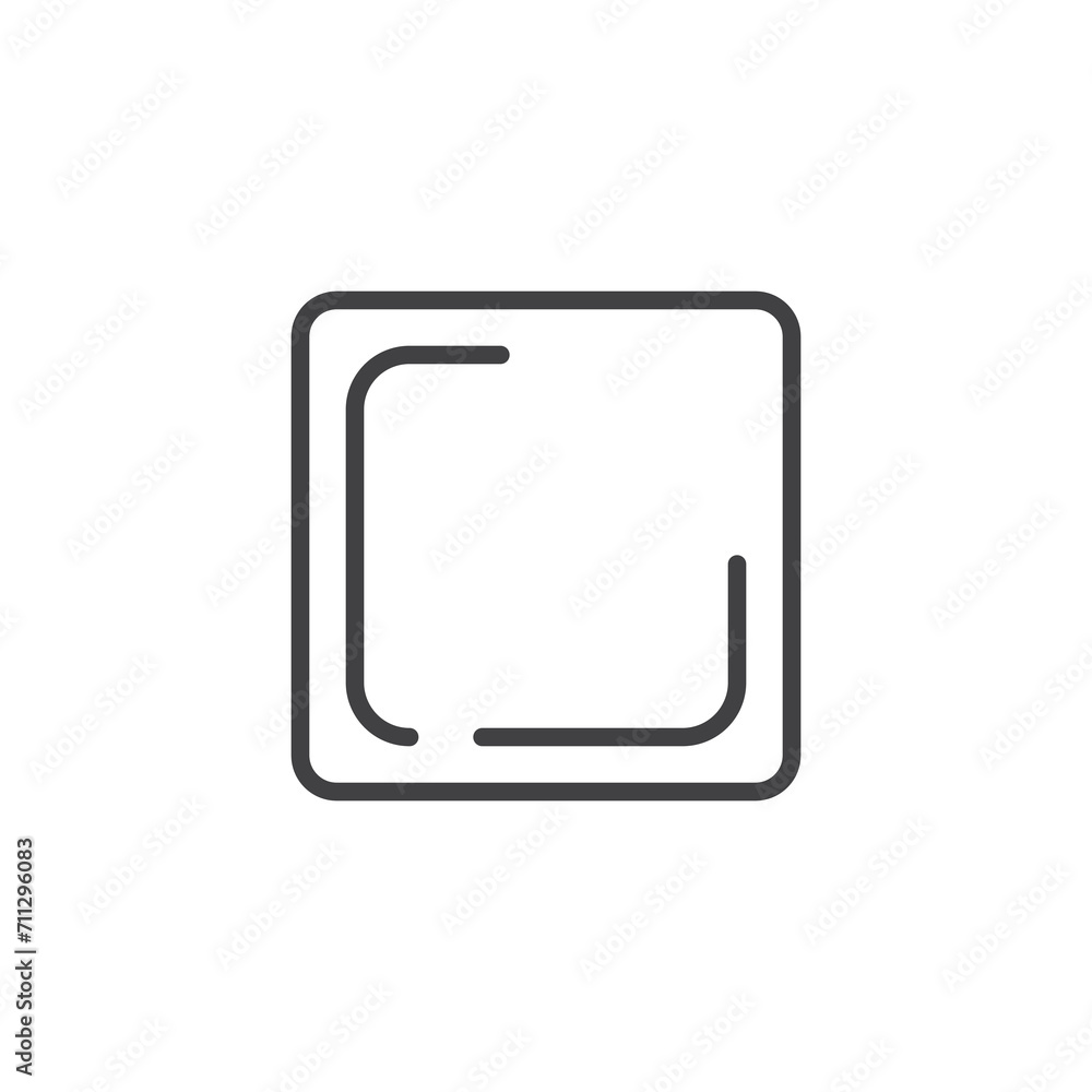 Square Button line icon Square Button line icon