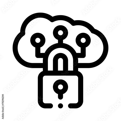 padlock line icon