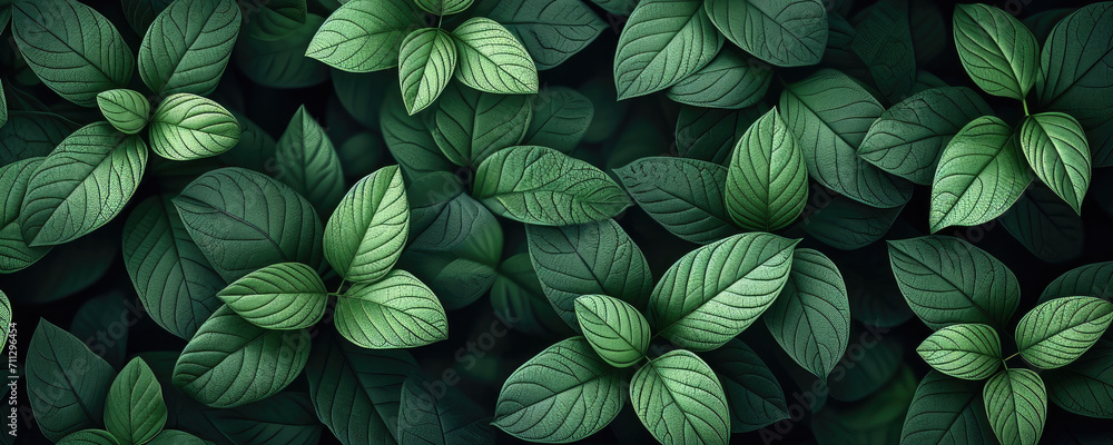 Decorative pattern of green leaves. Generative AI. Decorative pattern of green leaves. Generative AI.