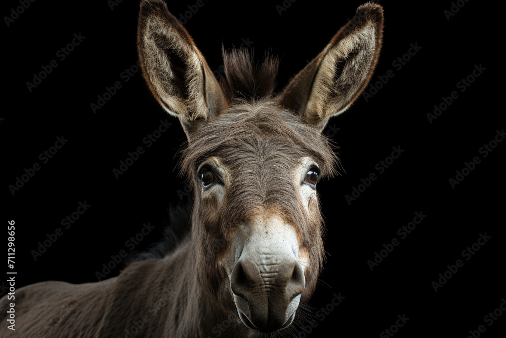 donkey, farm, livestock, animal, agriculture, grass, nature, mammal, domestic, head, brown, portrait, fur, white, animals, rural, face, young, isolated