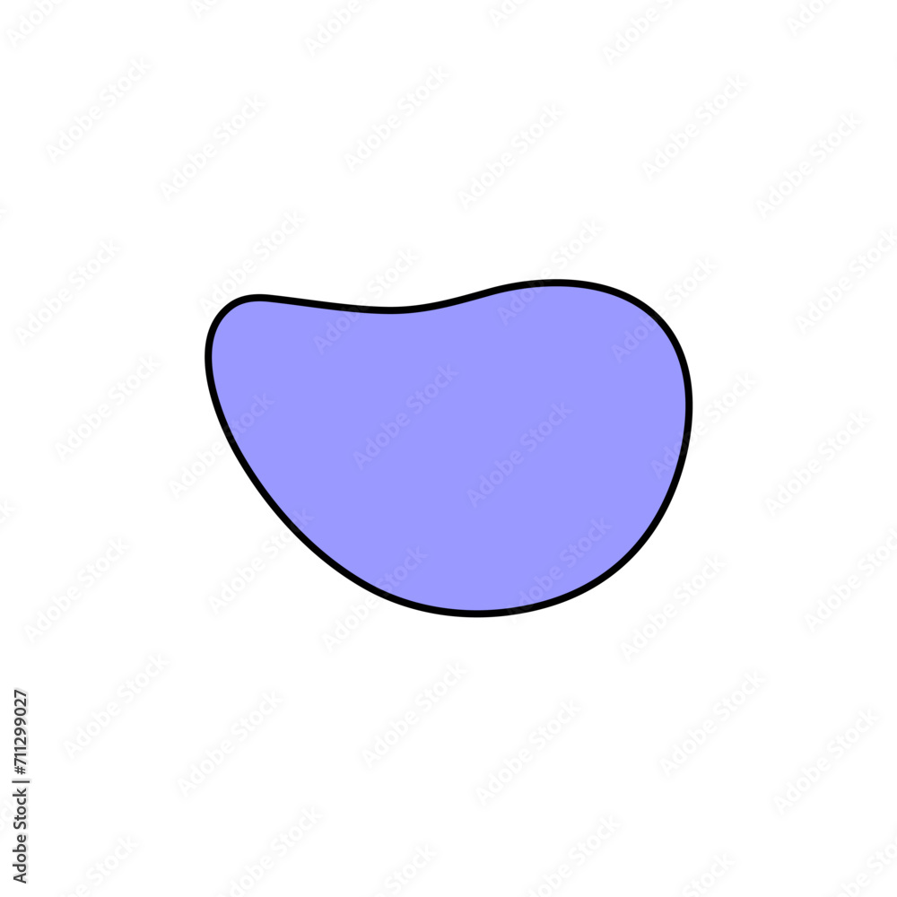 blob in purple color with outline outline blob in purple color with outline outline