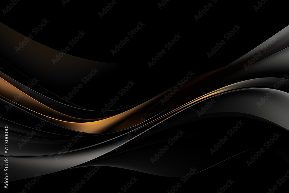 Modern Trendy Abstract 3D Business Waves Background Design. Black and Gold. Modern Trendy Abstract 3D Business Waves Background Design. Black and Gold.