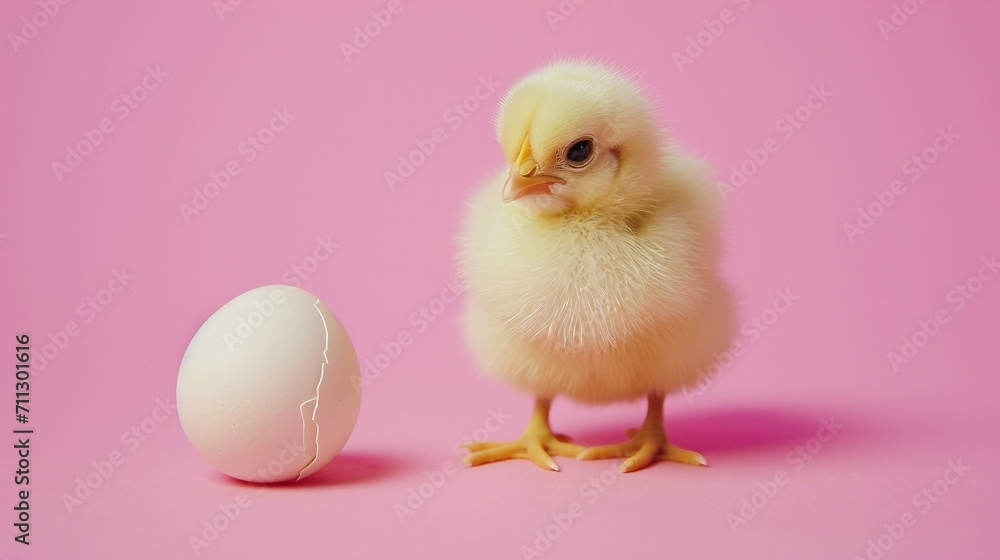 A Tiny Yellow Chicken's by the Eggshell
