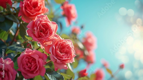 Vibrant Roses in Sunlight