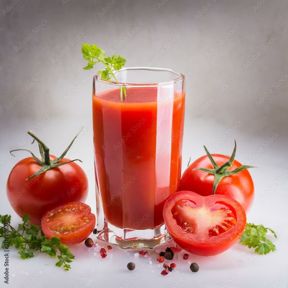 Tomato Elixir Extravaganza: Freshly Squeezed Juice with Aromatic Herbs and Peppercorns Tomato Elixir Extravaganza: Freshly Squeezed Juice with Aromatic Herbs and Peppercorns