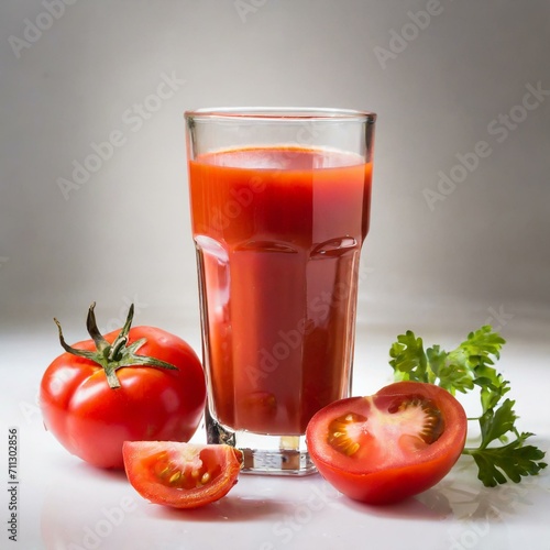 Refreshing Tomato Fusion: Freshly Squeezed Juice Infused with Aromatic Herbs