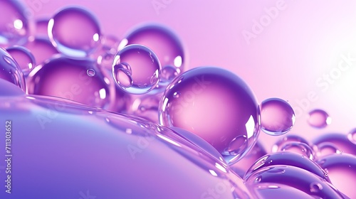 violet and blue bubbles on a pink background