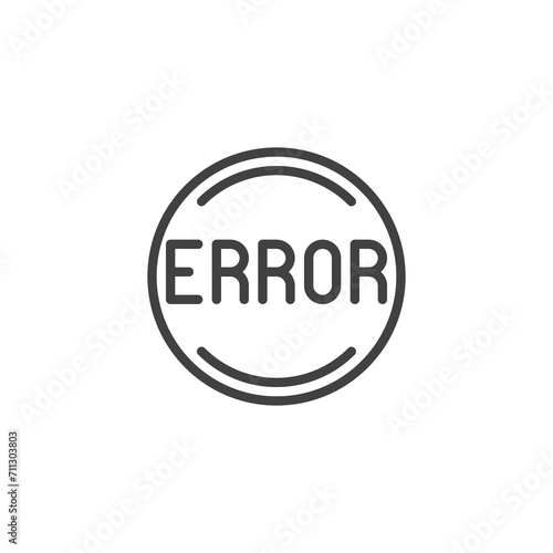 Error Button line icon