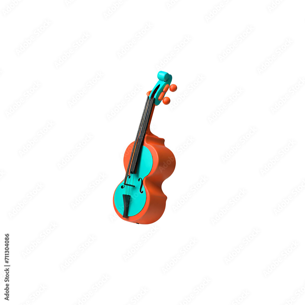 Naklejka premium guitar and music notes