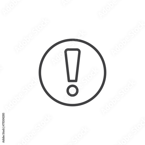 Warning Button line icon