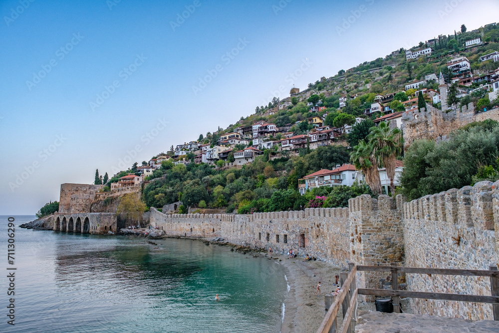 Alanya castle, harbour and nature view