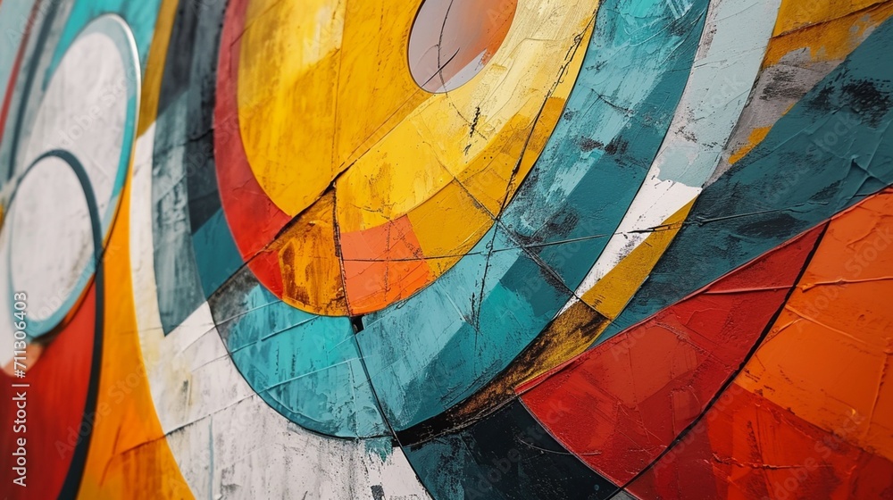 Fototapeta premium A Contemporary Art-Inspired Wooden Glass Composition - AI Generative