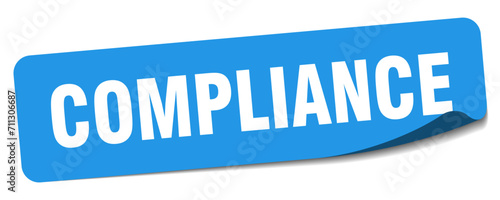 compliance sticker. compliance label